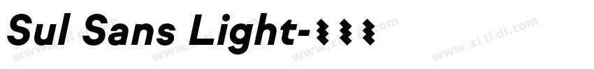 Sul Sans Light字体转换